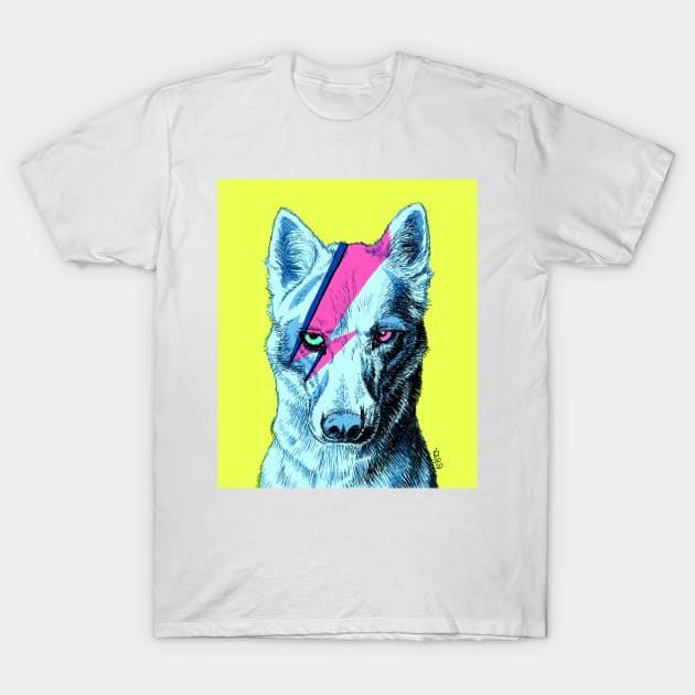 Bow-wow-Bowie 2 T-Shirt by shiro